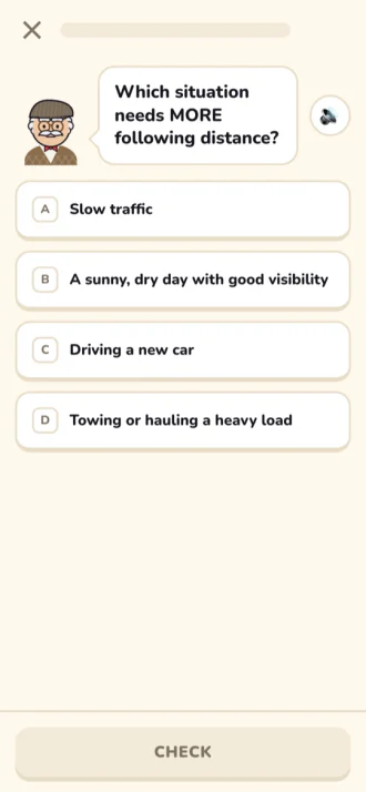 Voiced practice question
